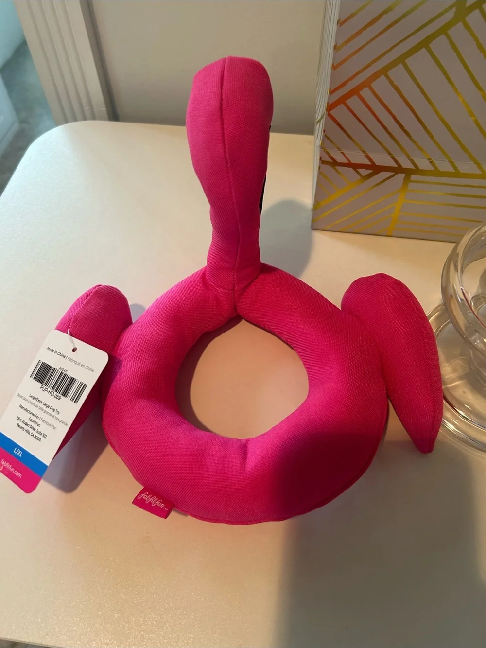 🦩 FabFitFun Flamingo Plush Dog Toy | L/ XL | NWT